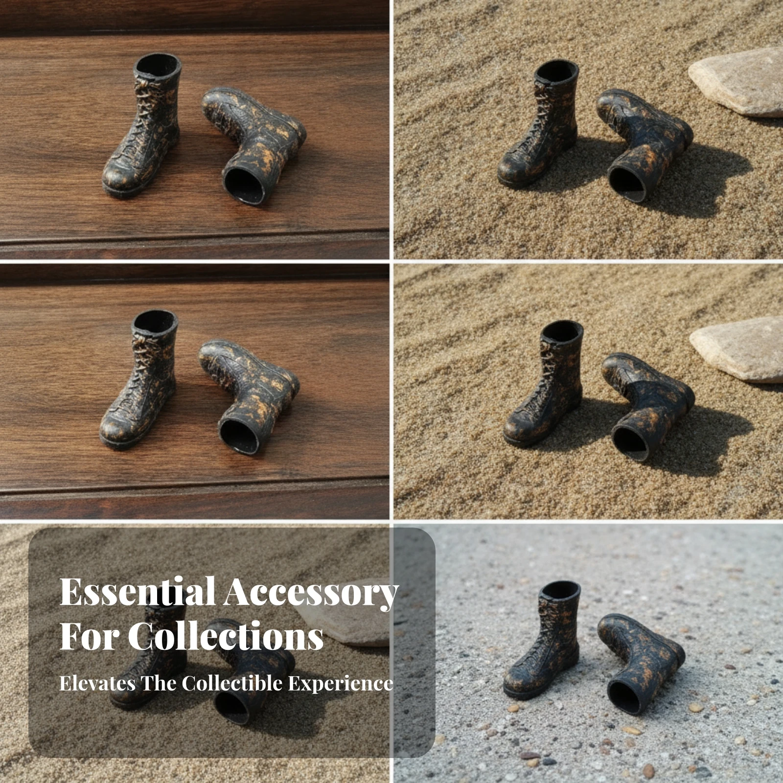Treaded Collectible Toy Accessory Lace-up Hollow Black Figure Boots 1/6 Scale Boots for Model Hobbyists
Treaded Collectible Toy Accessory Lace-up Hollow Black Figure Boots 1/6 Scale Boots for Model Hobbyists