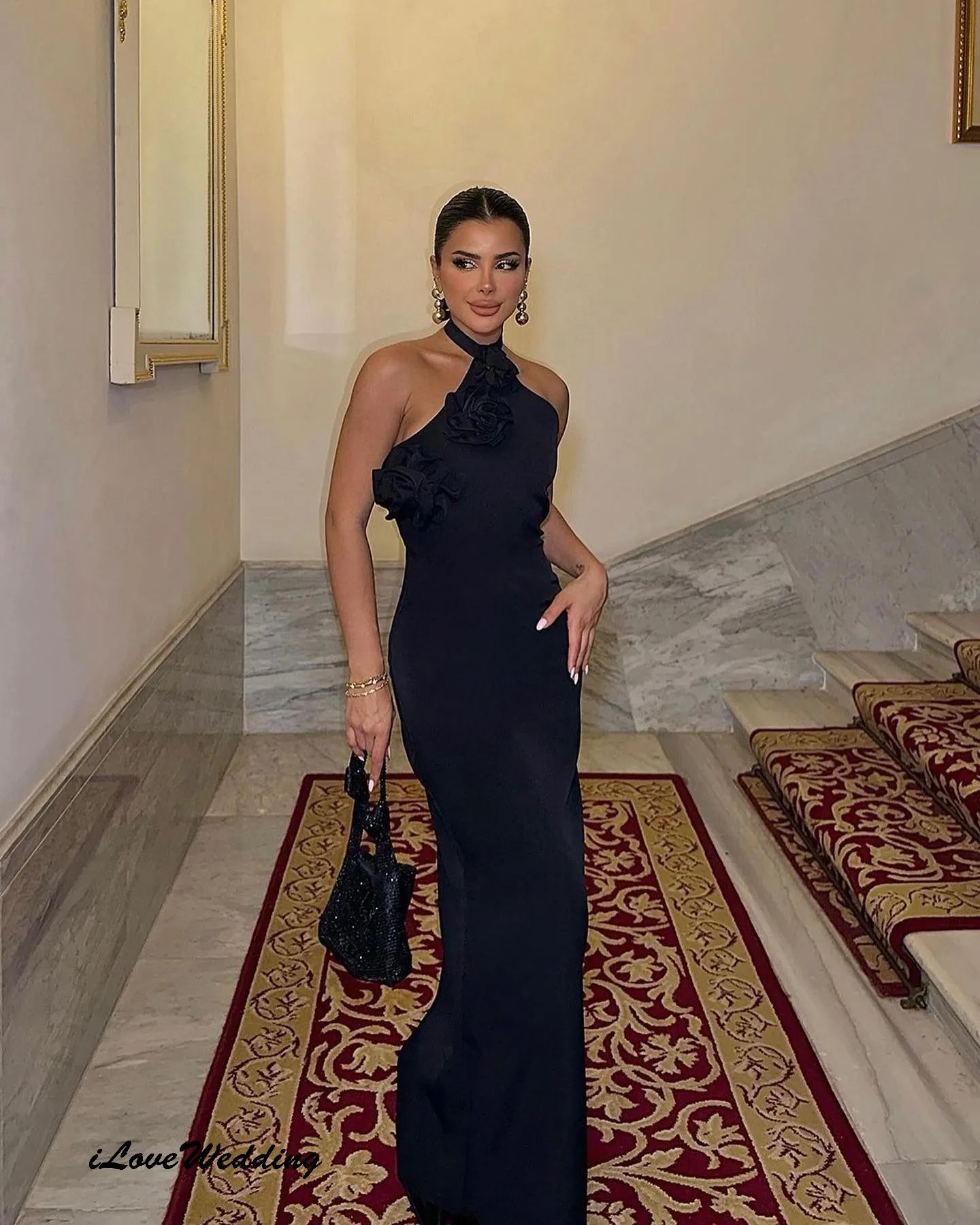 Halter Elegant Evening Dress 2025 Mermaid Sleeveless Wedding Women Guest Dress Black Prom Dress Backless Formal Gowns Customized
Halter Elegant Evening Dress 2025 Mermaid Sleeveless Wedding Women Guest Dress Black Prom Dress Backless Formal Gowns Customized