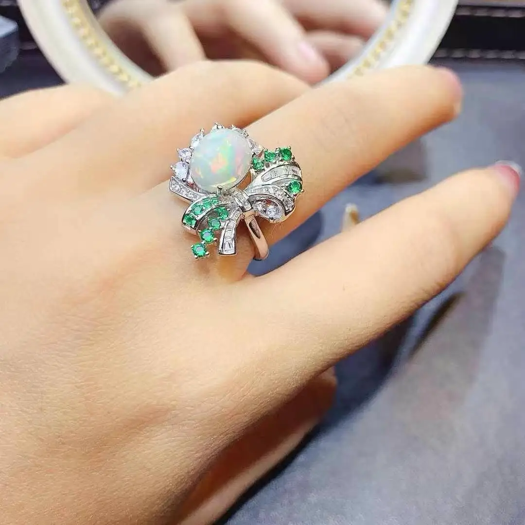 Good Valentine Gift Natural Real Opal 925 Sterling Silver Delicate Women Wedding ring Fine Jewelry
Good Valentine Gift Natural Real Opal 925 Sterling Silver Delicate Women Wedding ring Fine Jewelry