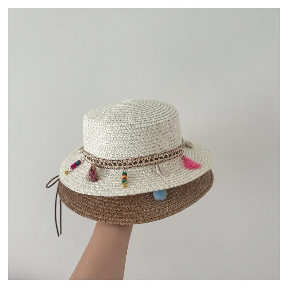 Kids Bohemian Straw Sun Hat with Tassel Shell Decor Breathable Wide Brim Hat Toddler Girls Summer Beach Vacation Headwear BT14
Kids Bohemian Straw Sun Hat with Tassel Shell Decor Breathable Wide Brim Hat Toddler Girls Summer Beach Vacation Headwear BT14