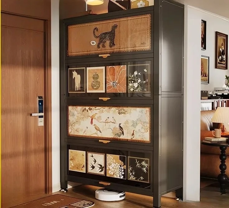 Shoe cabinet, locker, multi-layer large-capacity storage cabinet, antique style at the door of the home, and the door cabinet
Shoe cabinet, locker, multi-layer large-capacity storage cabinet, antique style at the door of the home, and the door cabinet
