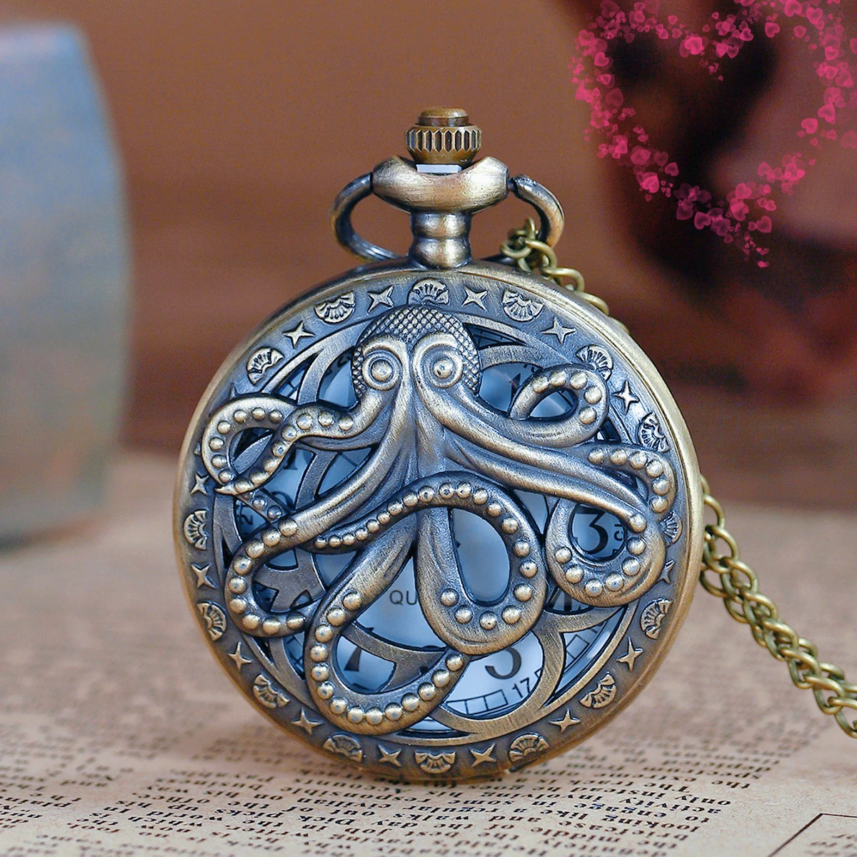 Men and Women Anime Vintage Bronze Octopus Clamshell Quartz Pocket Watch Kids Holiday Gifts
Men and Women Anime Vintage Bronze Octopus Clamshell Quartz Pocket Watch Kids Holiday Gifts