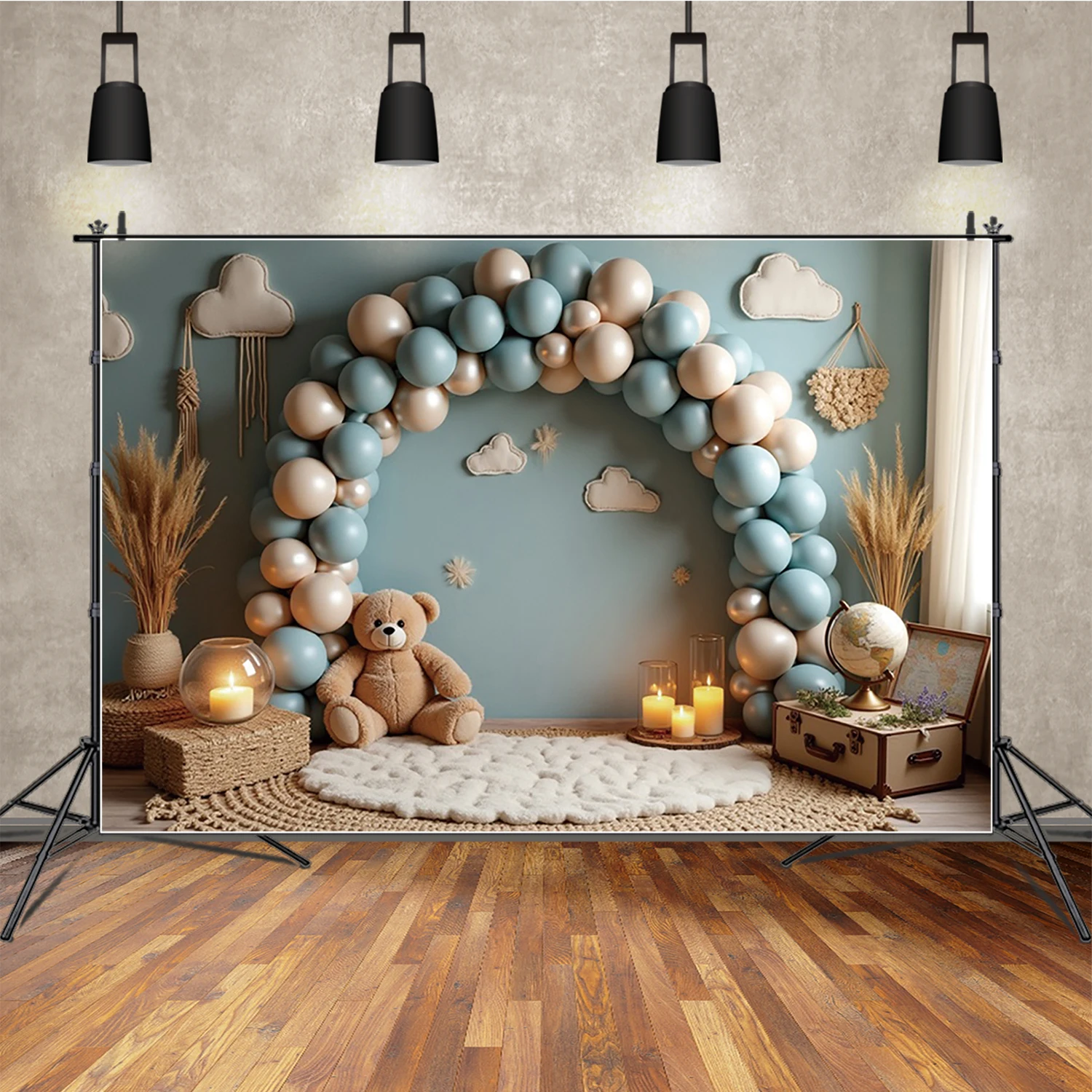 MOON.QG Baby Shower Teddy Bear Birthday Background Photography Balloon Arch Carpet Photozone Backdrop Children Studio Supplies
MOON.QG Baby Shower Teddy Bear Birthday Background Photography Balloon Arch Carpet Photozone Backdrop Children Studio Supplies