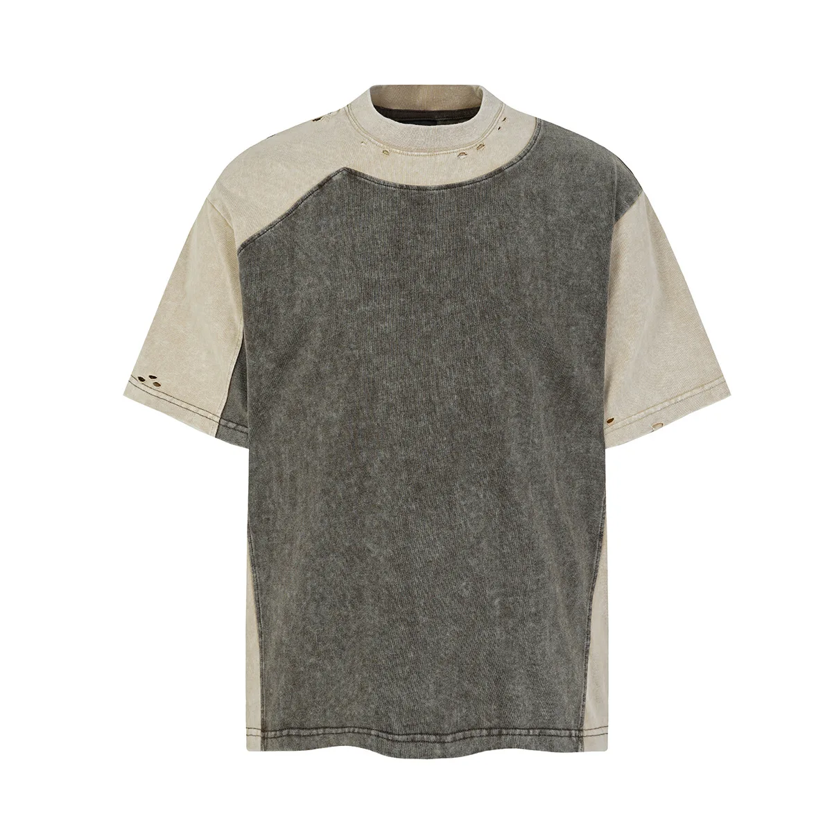 Street Fashion Brand Summer Short Sleeve T-shirts For Man New Style Spliced Patchwork Broken Hole Design Wasteland Tops
Street Fashion Brand Summer Short Sleeve T-shirts For Man New Style Spliced Patchwork Broken Hole Design Wasteland Tops