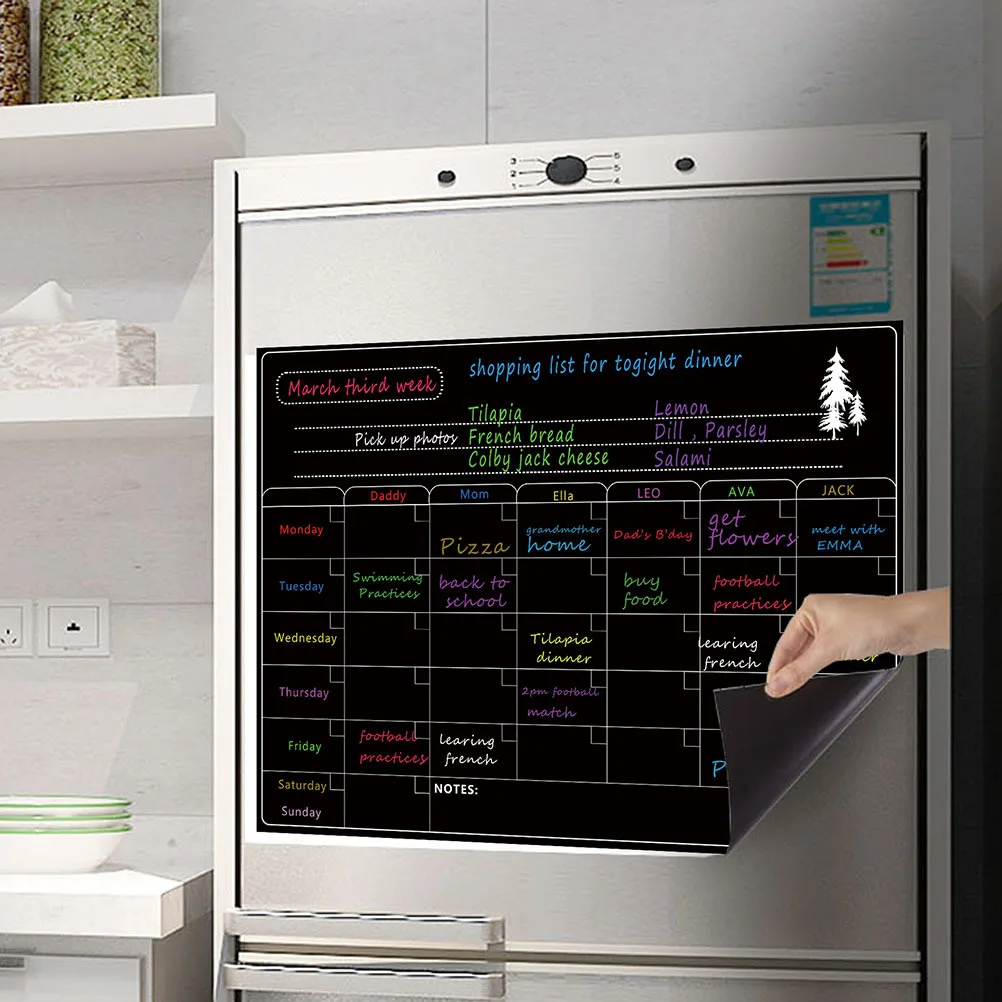 Weekly Schedule Black Board Sticker A3 Magnetic Fridge Planner For Kitchen Office Reusable Dry Erase Calendar Decor
Weekly Schedule Black Board Sticker A3 Magnetic Fridge Planner For Kitchen Office Reusable Dry Erase Calendar Decor