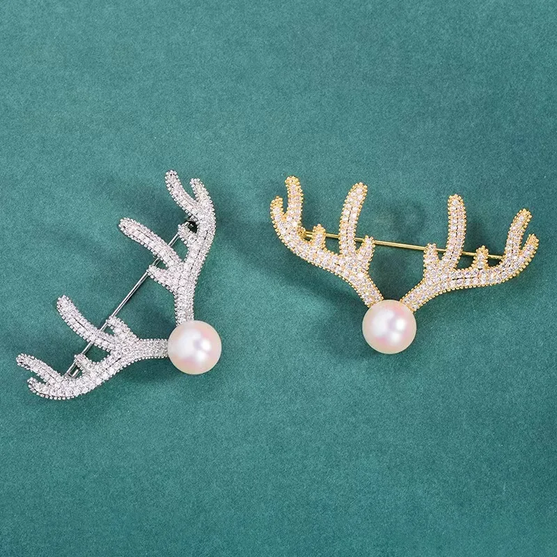 Antler imitation pearl brooch Europe and the United States everything temperament personality pin accessories accessories simple
Antler imitation pearl brooch Europe and the United States everything temperament personality pin accessories accessories simple