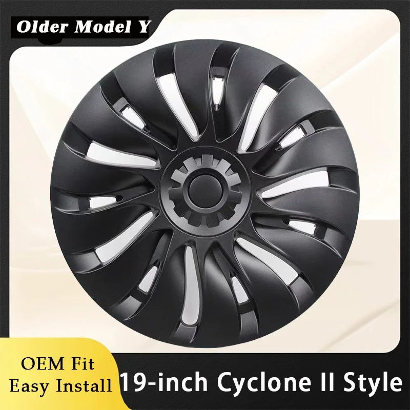 4PCS Wheel Hub Cap Cyclone II Style For Tesla Old Model Y 19Inch Hubcap Performance Replacement Wheel Full Rim Cover Accessorie
4PCS Wheel Hub Cap Cyclone II Style For Tesla Old Model Y 19Inch Hubcap Performance Replacement Wheel Full Rim Cover Accessorie
