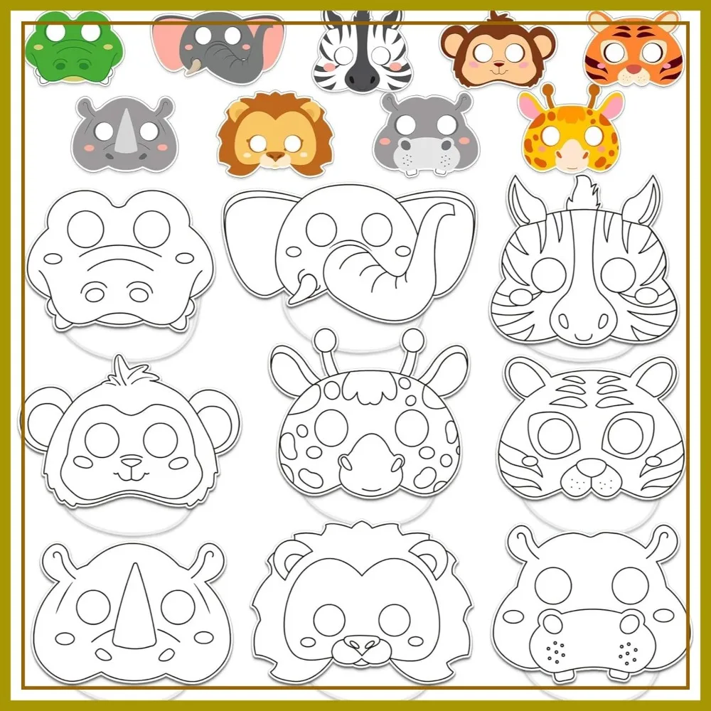36 Sets Animal Coloring Masks - Jungle Craft for Kids, DIY Wild Lion Masquerade, Birthday Party Favor, School Classroom Activity
36 Sets Animal Coloring Masks - Jungle Craft for Kids, DIY Wild Lion Masquerade, Birthday Party Favor, School Classroom Activity