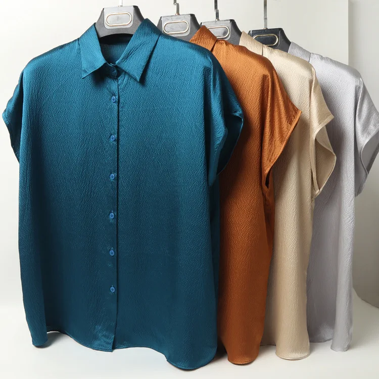Birdsky, 1PC Women short sleeve shirts Top buttons 22MM 100% mulberry silk pearl solid colors. S-562
Birdsky, 1PC Women short sleeve shirts Top buttons 22MM 100% mulberry silk pearl solid colors. S-562