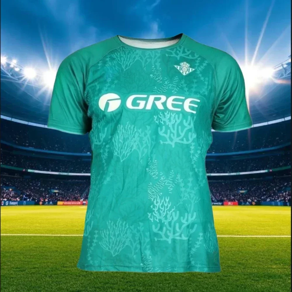 Men's 25 No.Betis Green Special Edition short-sleeved football shirt; Football uniforms for youth and children training man
Men's 25 No.Betis Green Special Edition short-sleeved football shirt; Football uniforms for youth and children training man
