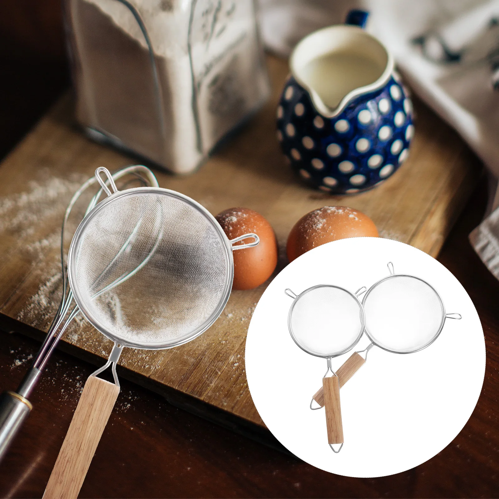 2Pcs Stainless Colander 304 Mesh Strainer 12 5cm 14cm Soy Ultra Fine Mesh Strainer Milk Filter Juice Sieve Kitchen Tool Supply
2Pcs Stainless Colander 304 Mesh Strainer 12 5cm 14cm Soy Ultra Fine Mesh Strainer Milk Filter Juice Sieve Kitchen Tool Supply