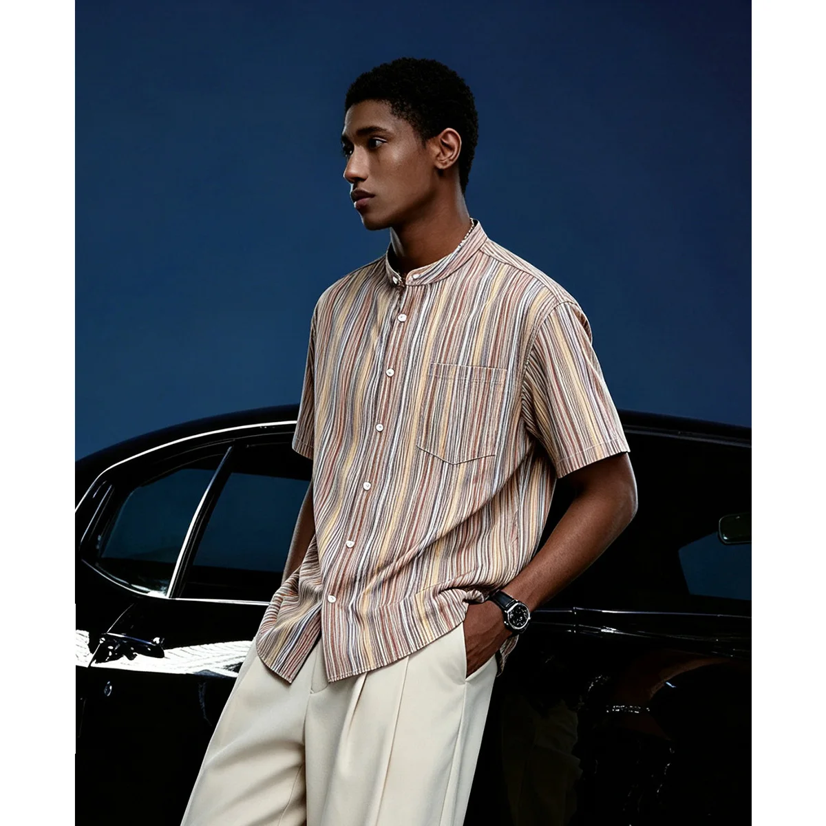 summer stand collar stripe Shirt Men Japanese Korean Streetwear Cityboy Loose Casual short Sleeve Shirts Blouses
summer stand collar stripe Shirt Men Japanese Korean Streetwear Cityboy Loose Casual short Sleeve Shirts Blouses
