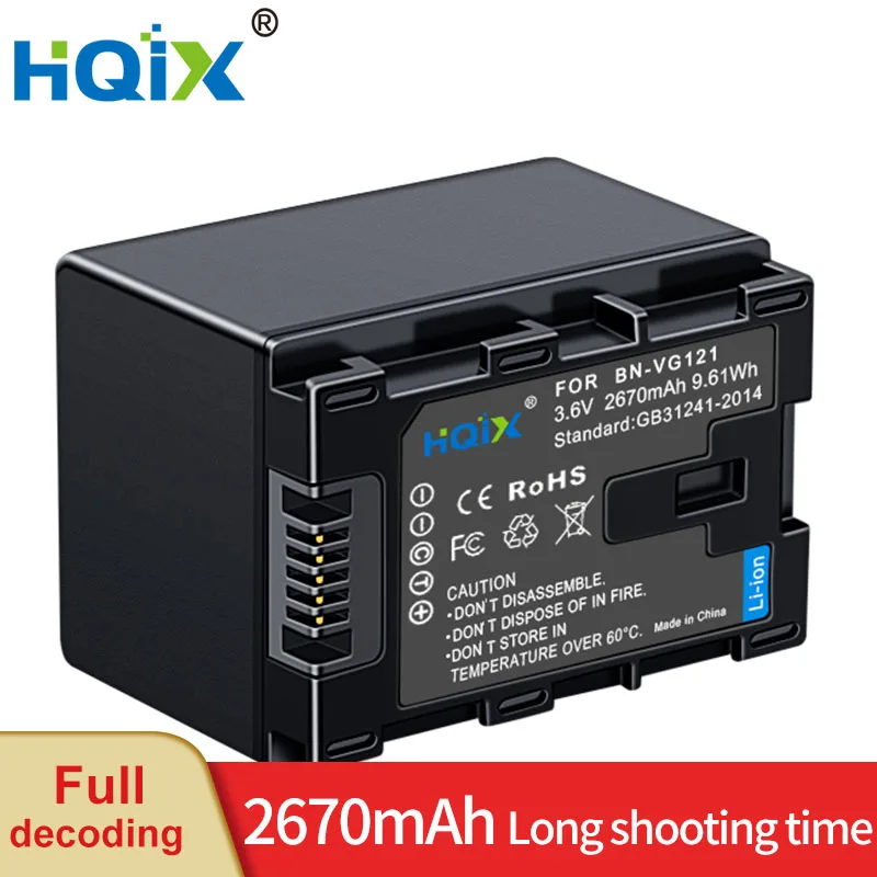 HQIX for JVC GZ-HM30 HM50 HM300 HM320 HM330 HM545 HM450 HM550 HM570 HM650 HM670 HM855 HM870 Camera BN-VG121 Charger Battery
HQIX for JVC GZ-HM30 HM50 HM300 HM320 HM330 HM545 HM450 HM550 HM570 HM650 HM670 HM855 HM870 Camera BN-VG121 Charger Battery