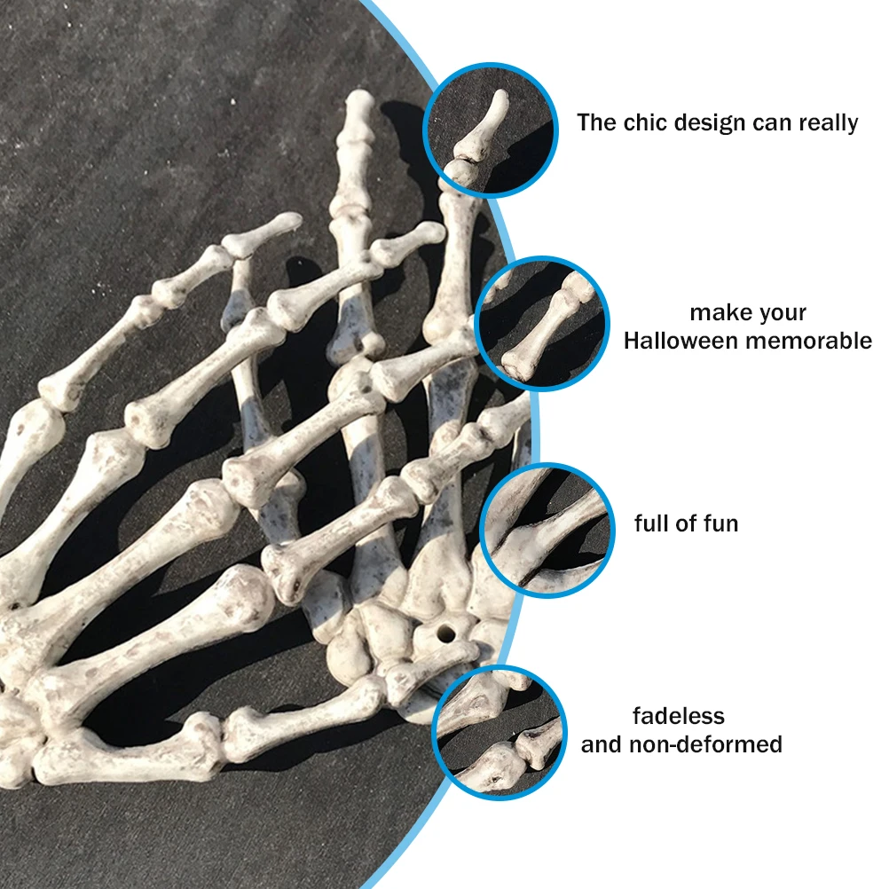 2pcs Halloween Skull Hand Decoration Creepy Claw Ornament Durable Plastic Bone Hands Scary Decorations for Kids Outdoor
2pcs Halloween Skull Hand Decoration Creepy Claw Ornament Durable Plastic Bone Hands Scary Decorations for Kids Outdoor