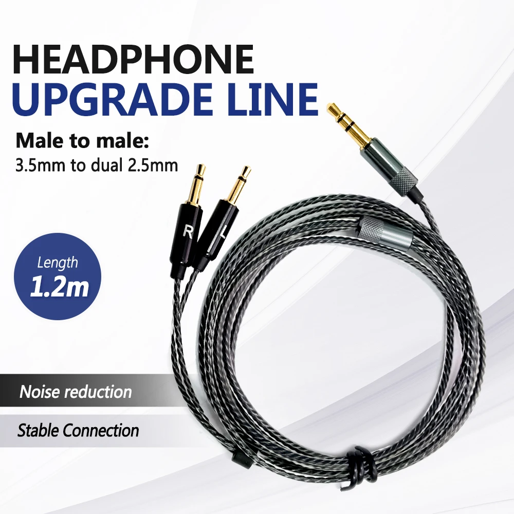 Jack 3.5MM to 2.5MM Headphone Upgrade Headset Audio Cable Earphone Replacement Cable for SENNHEISER HD447 HD437 HD202 HD212
Jack 3.5MM to 2.5MM Headphone Upgrade Headset Audio Cable Earphone Replacement Cable for SENNHEISER HD447 HD437 HD202 HD212