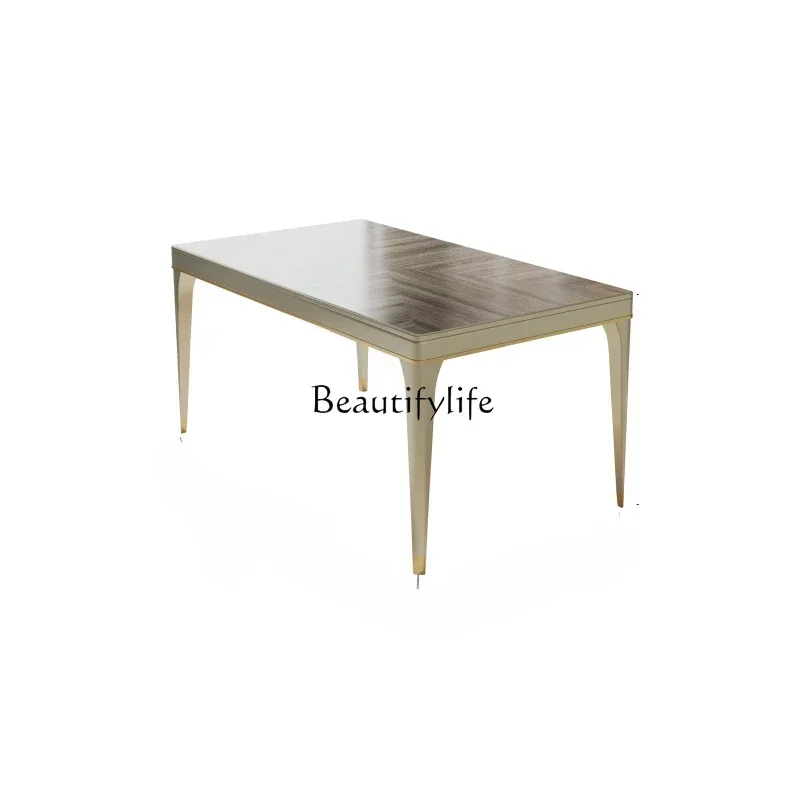 New Arrivals Solid wood dining table light luxury simple household American rectangular luxury dining tabless 7304
New Arrivals Solid wood dining table light luxury simple household American rectangular luxury dining tabless 7304