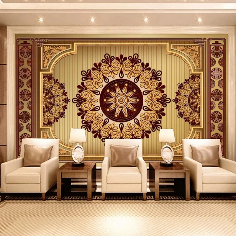 Custom Mural Retro Classic Round Flowers 3D Relief Wood Carving Pattern Wallpaper for Bedroom Living Room Background Wall Decor
Custom Mural Retro Classic Round Flowers 3D Relief Wood Carving Pattern Wallpaper for Bedroom Living Room Background Wall Decor