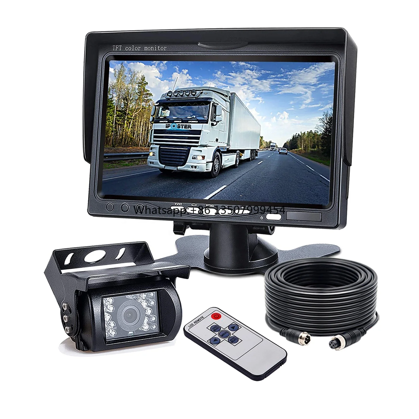 12V 24V 7" Car Monitor Rear View Reverse Camera Waterproof IR Night Vision with 20M 4Pin Cable for RV Bus Trailer Truck
12V 24V 7" Car Monitor Rear View Reverse Camera Waterproof IR Night Vision with 20M 4Pin Cable for RV Bus Trailer Truck