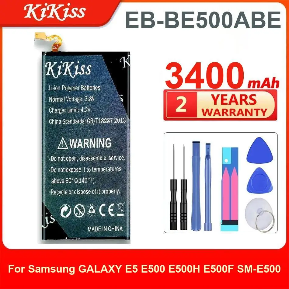 3400Mah Kikiss Battery EB-BE500ABE For Samsung Galaxy E5 E500 E500H E500F SM-E500
3400Mah Kikiss Battery EB-BE500ABE For Samsung Galaxy E5 E500 E500H E500F SM-E500