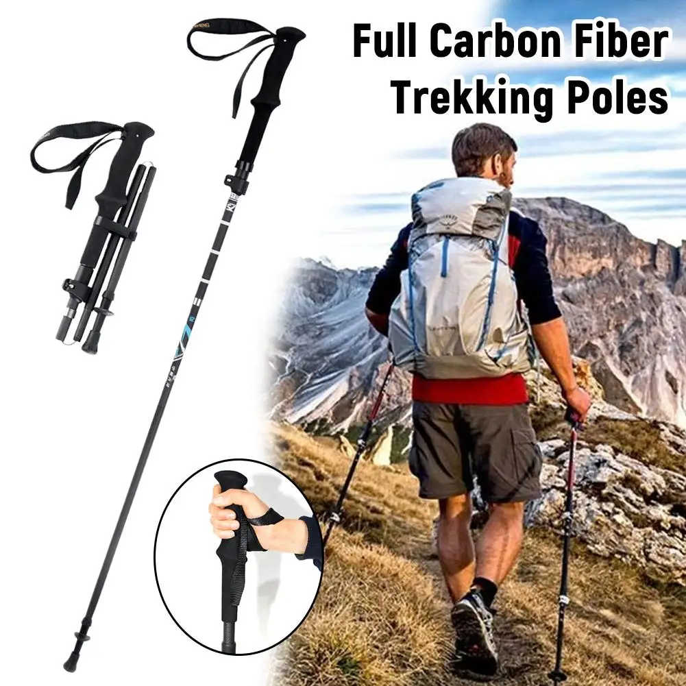 Ultralight Full Carbon Fiber Trekking Poles 4 Section Folding Telescopic Hiking Sticks Portable Nordic Mountain Climbing Cane
Ultralight Full Carbon Fiber Trekking Poles 4 Section Folding Telescopic Hiking Sticks Portable Nordic Mountain Climbing Cane