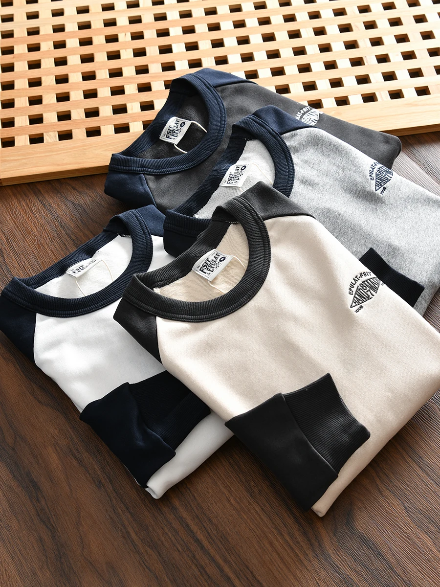 Loose Men's Sweatshirt Jacket Line Inner Fish Scale Loop Splicing Shoulder down Color Block Cotton Polyester Blend
Loose Men's Sweatshirt Jacket Line Inner Fish Scale Loop Splicing Shoulder down Color Block Cotton Polyester Blend