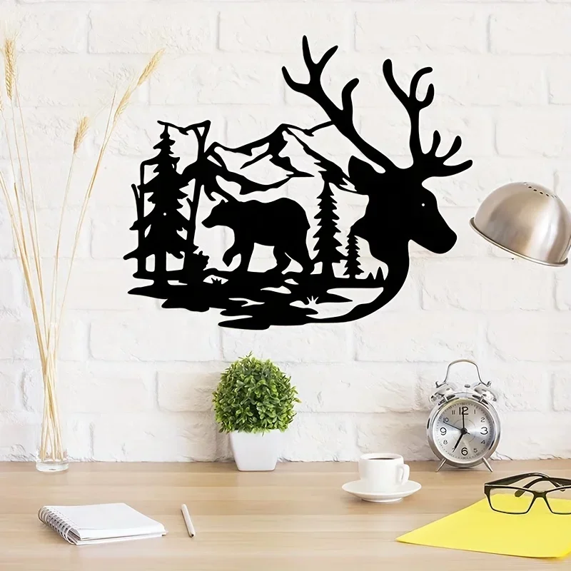 CIFBUY Decoration Wild Animal Wall Hanging Decor Deer Bear in The Forest Pine Tree Metal Hanging Sign Wall Art Living Room Offic
CIFBUY Decoration Wild Animal Wall Hanging Decor Deer Bear in The Forest Pine Tree Metal Hanging Sign Wall Art Living Room Offic