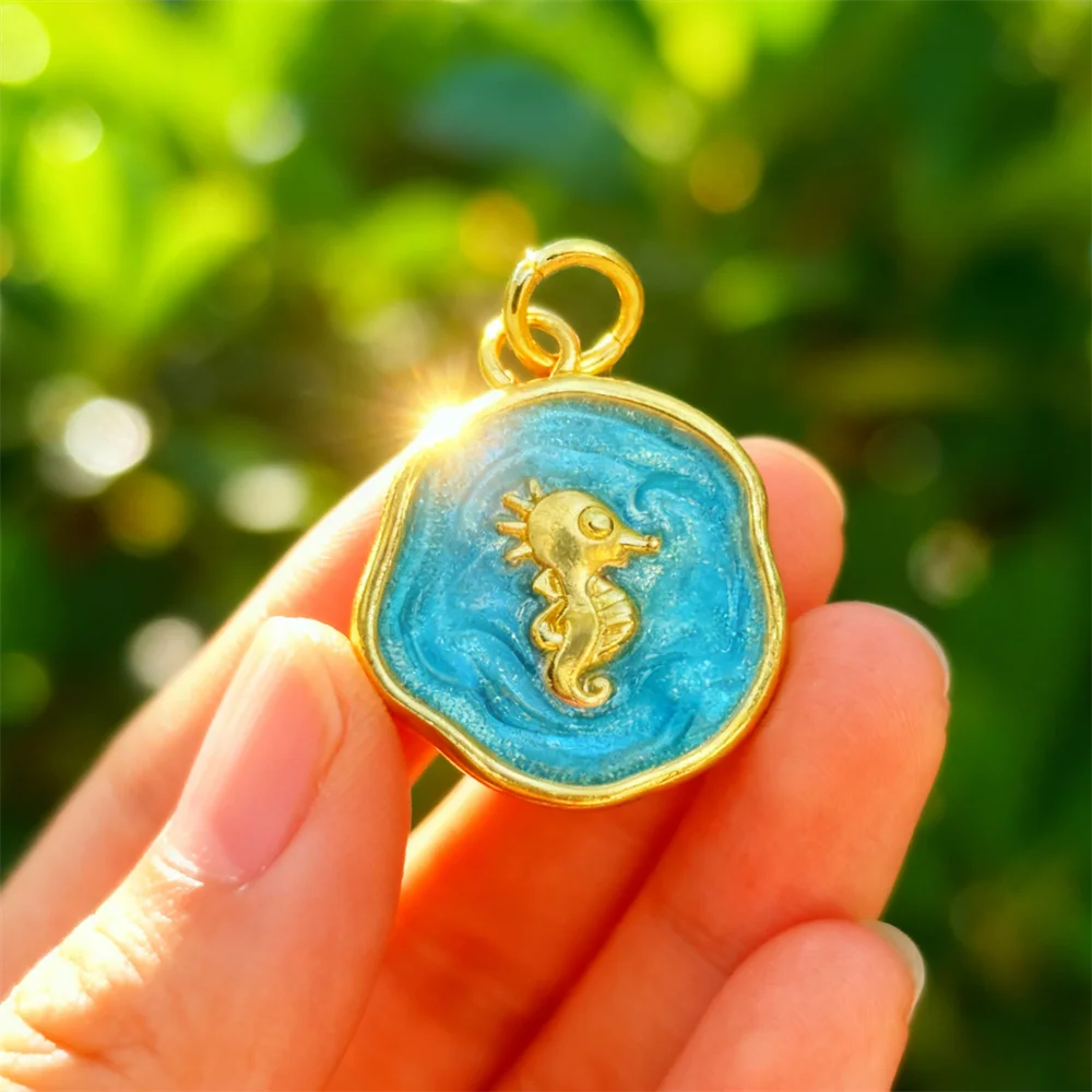 4Pcs Pendants Brass Enamel Seahorse Charms Irregular Shape for DIY Jewelry Necklace Bracelet Fashion Accessories for Women Men
4Pcs Pendants Brass Enamel Seahorse Charms Irregular Shape for DIY Jewelry Necklace Bracelet Fashion Accessories for Women Men