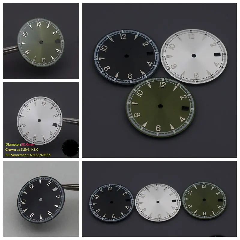 30.0mm Watch Dial With Green luminous Fit Janpan NH35 NH36 Movement For SRPD Tuna Monster Turtle Men Watch Repair Parts
30.0mm Watch Dial With Green luminous Fit Janpan NH35 NH36 Movement For SRPD Tuna Monster Turtle Men Watch Repair Parts
