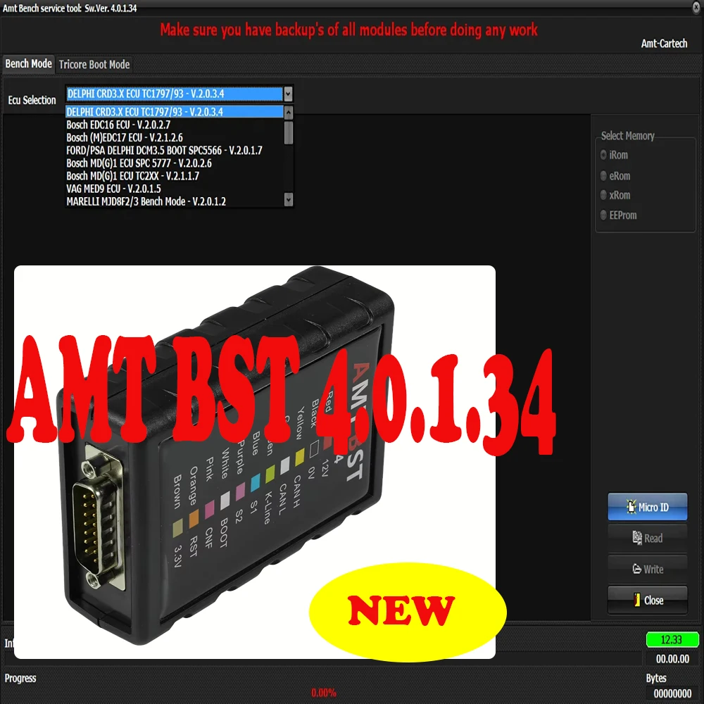 2026 ECU Bench AMT BST V4.0.1.34 Service Tool For B-enz/V-AG/O-PEL Support MG1 MD1 Protocl ECU Programmer Reader
2026 ECU Bench AMT BST V4.0.1.34 Service Tool For B-enz/V-AG/O-PEL Support MG1 MD1 Protocl ECU Programmer Reader
