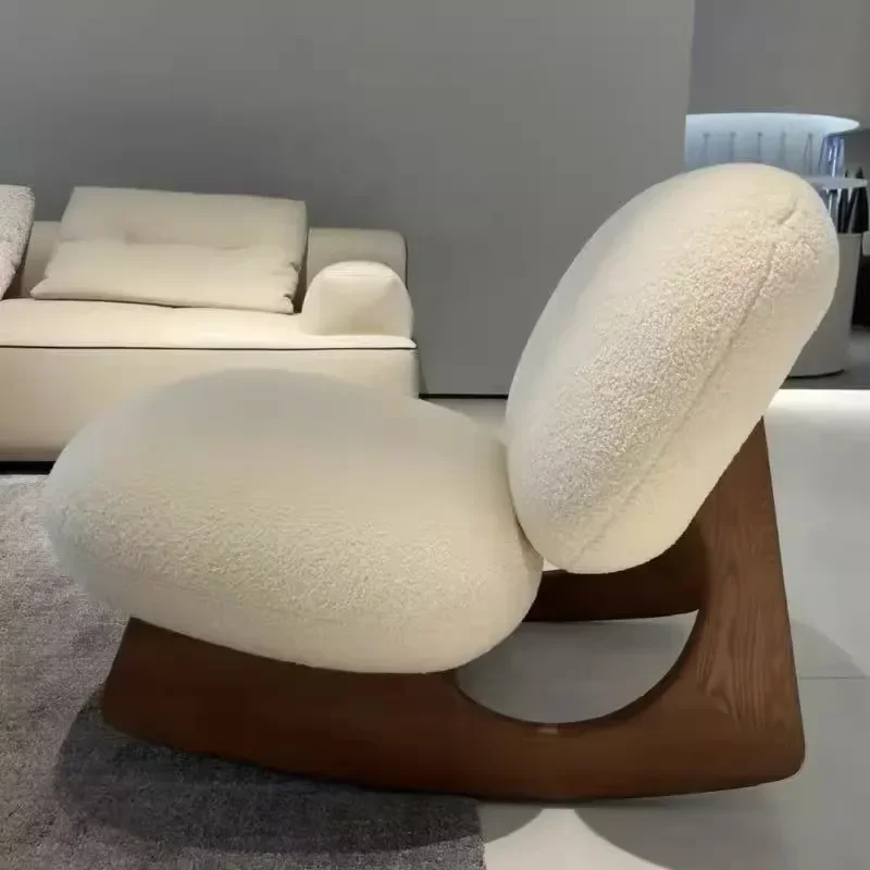Designer lounge chair, wabi-sabi retro fabric L-shaped floor-to-ceiling lamb wool single sofa
Designer lounge chair, wabi-sabi retro fabric L-shaped floor-to-ceiling lamb wool single sofa