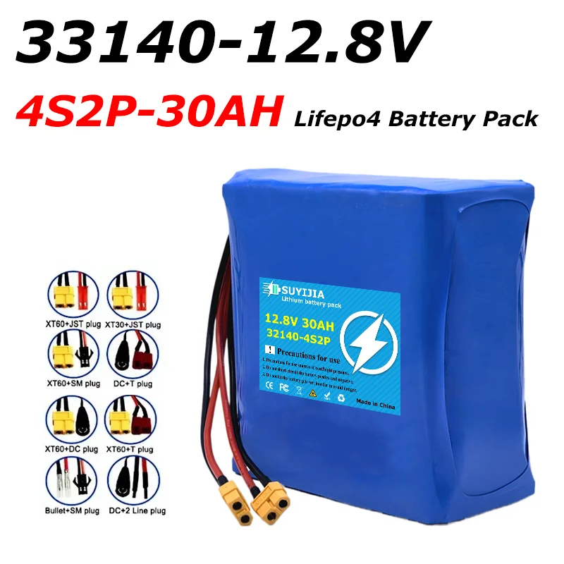 12.8V 30Ah 4S2P 32140 Lifepo4 Battery Pack 0-350W with 30A BMS For UPS 12V Power Supply Electric Boat Tools Toys Speaker
12.8V 30Ah 4S2P 32140 Lifepo4 Battery Pack 0-350W with 30A BMS For UPS 12V Power Supply Electric Boat Tools Toys Speaker