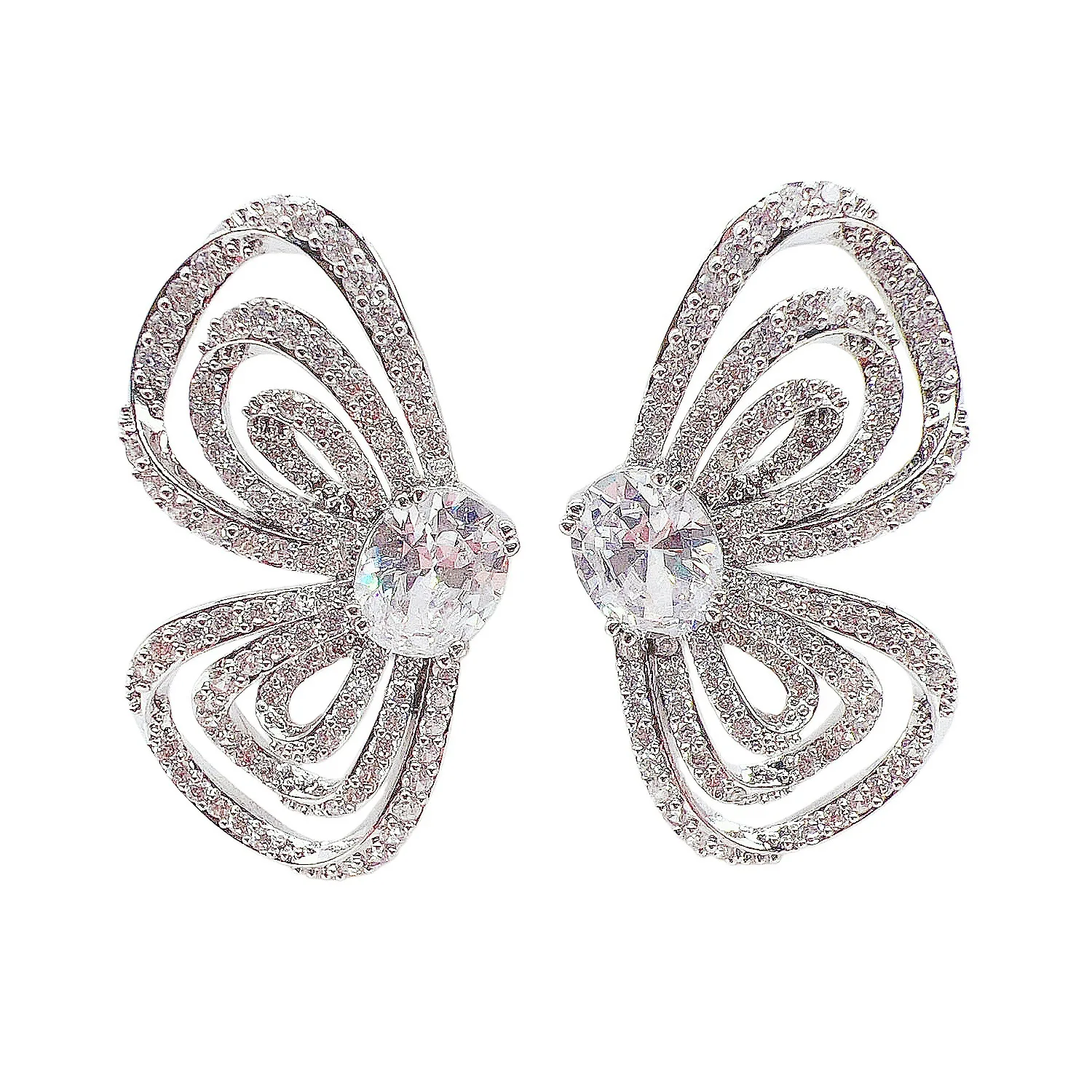 Hollow Flower Butterfly Dangle Stud Earrings Shiny Blue Diamond Zircon Inlaid Light Luxury Elegant Versatile Fashion Ear Accesso
Hollow Flower Butterfly Dangle Stud Earrings Shiny Blue Diamond Zircon Inlaid Light Luxury Elegant Versatile Fashion Ear Accesso