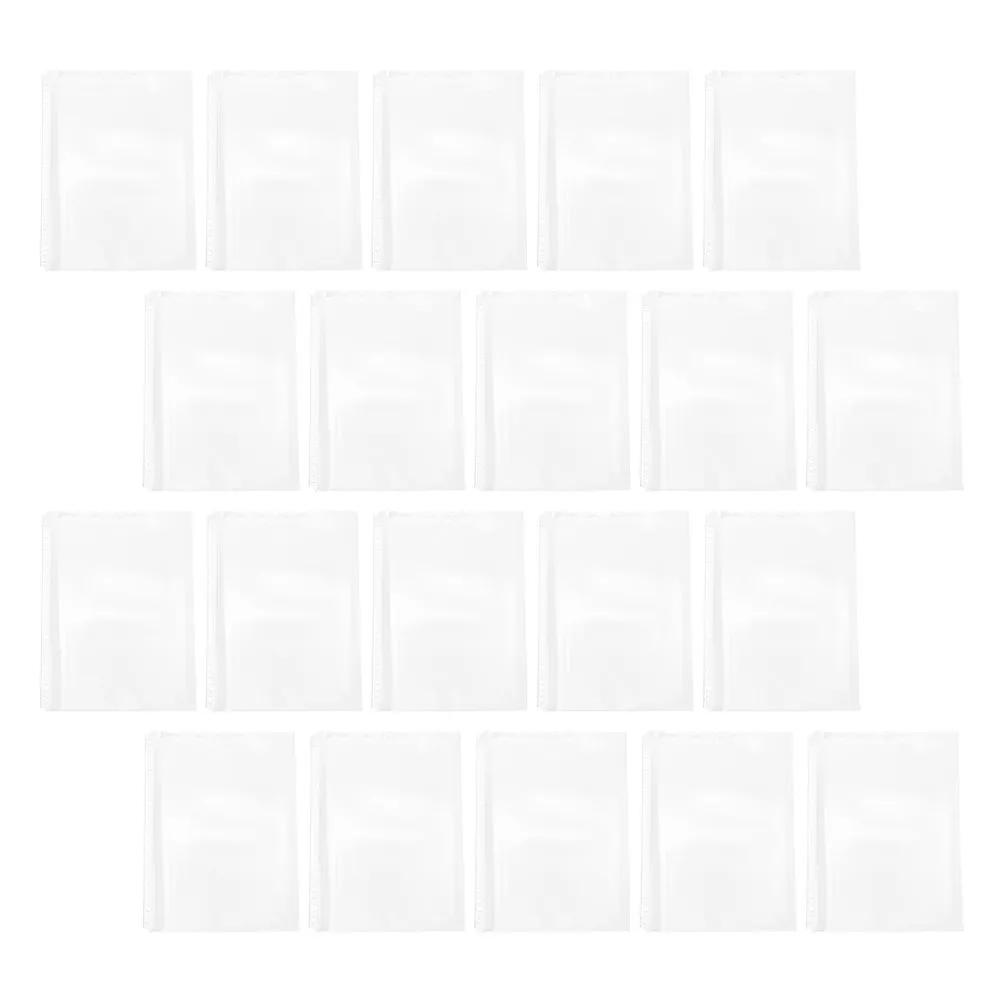 20Pcs A4 Clear Plastic Binder Sleeves 30-Hole Page Protectors for Documents Photos Receipts Certificates Sheet Music Recipes
20Pcs A4 Clear Plastic Binder Sleeves 30-Hole Page Protectors for Documents Photos Receipts Certificates Sheet Music Recipes