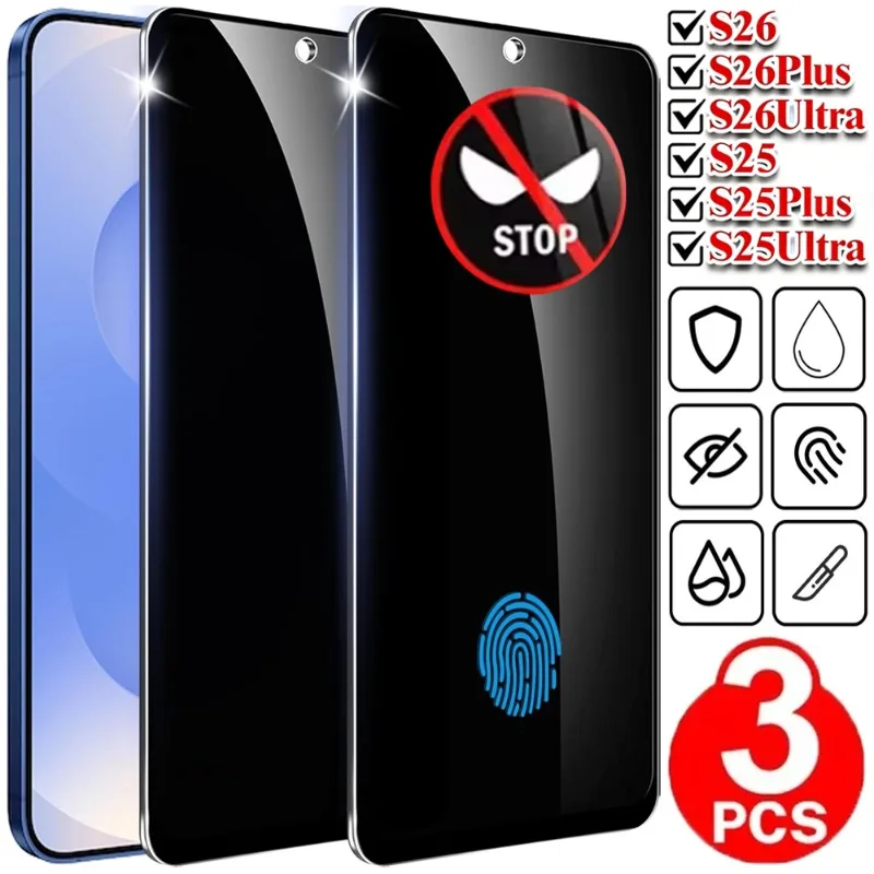 1-4Pcs Privacy Tempered Glass for Samsung Galaxy S26 S25Ultra Anti-spy Screen Protector Fingerprint Function for Samsung S26 S25
1-4Pcs Privacy Tempered Glass for Samsung Galaxy S26 S25Ultra Anti-spy Screen Protector Fingerprint Function for Samsung S26 S25