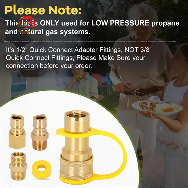 AEE3-1/2 Inch Natural Gas Quick Connect Fittings, Propane Hose Quick Disconnect Kit,For Gas Grill And Heater And Generator
AEE3-1/2 Inch Natural Gas Quick Connect Fittings, Propane Hose Quick Disconnect Kit,For Gas Grill And Heater And Generator