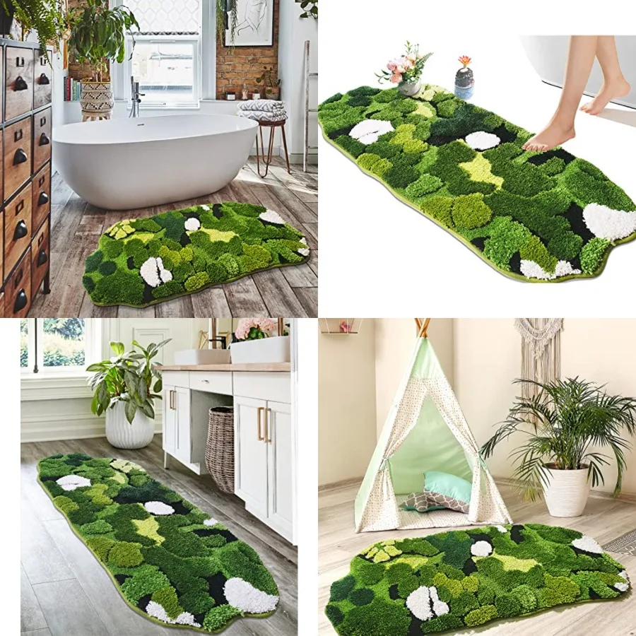 Cute Green Moss Bathroom Runner Rug Long Rectangular Boho Aesthetic Leaf Leaves Bath Mat Shaggy Non Slip Absorbent Shower Mat D
Cute Green Moss Bathroom Runner Rug Long Rectangular Boho Aesthetic Leaf Leaves Bath Mat Shaggy Non Slip Absorbent Shower Mat D