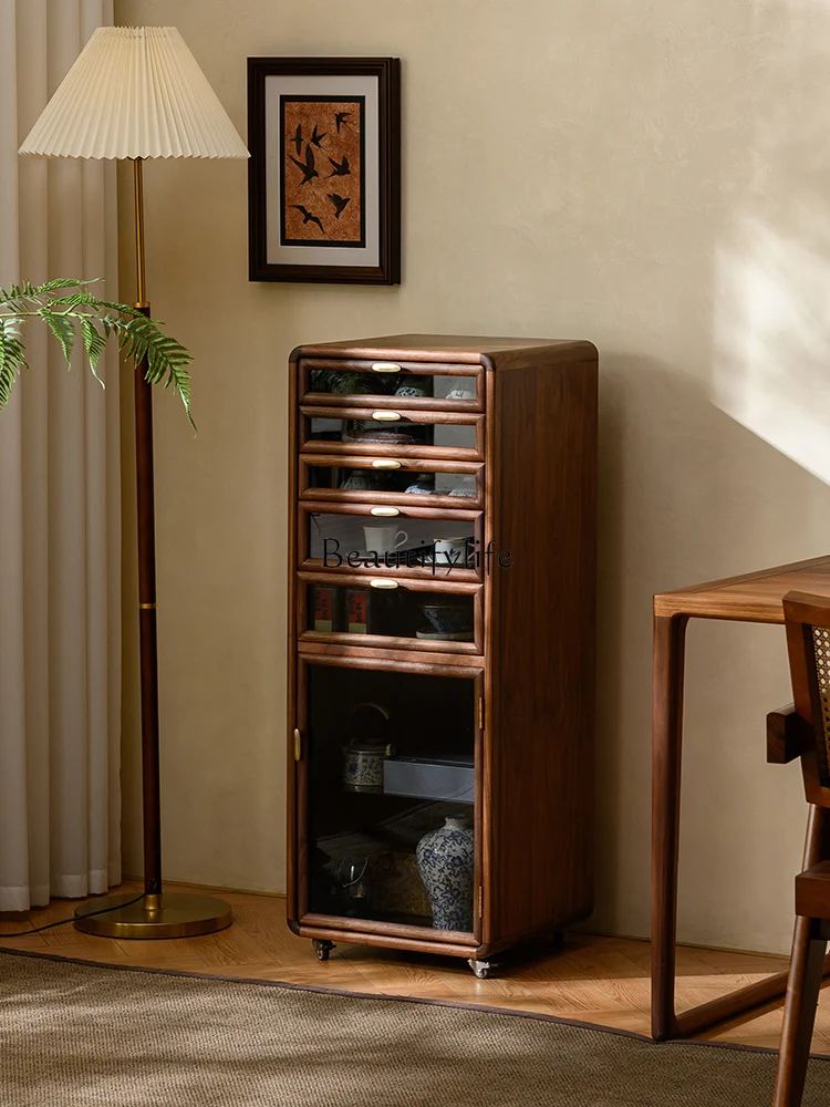 01 North American black walnut storage solid wood chest, medieval multi-layer display cabinet
01 North American black walnut storage solid wood chest, medieval multi-layer display cabinet