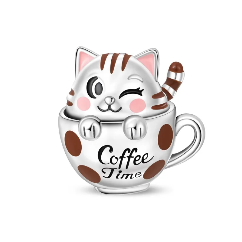 925 Sterling Silver Luxury Coffee Cat Charms Bead Fit Original Bracelet DIY Women Xmas Engagement Anniversary Jewelry
925 Sterling Silver Luxury Coffee Cat Charms Bead Fit Original Bracelet DIY Women Xmas Engagement Anniversary Jewelry