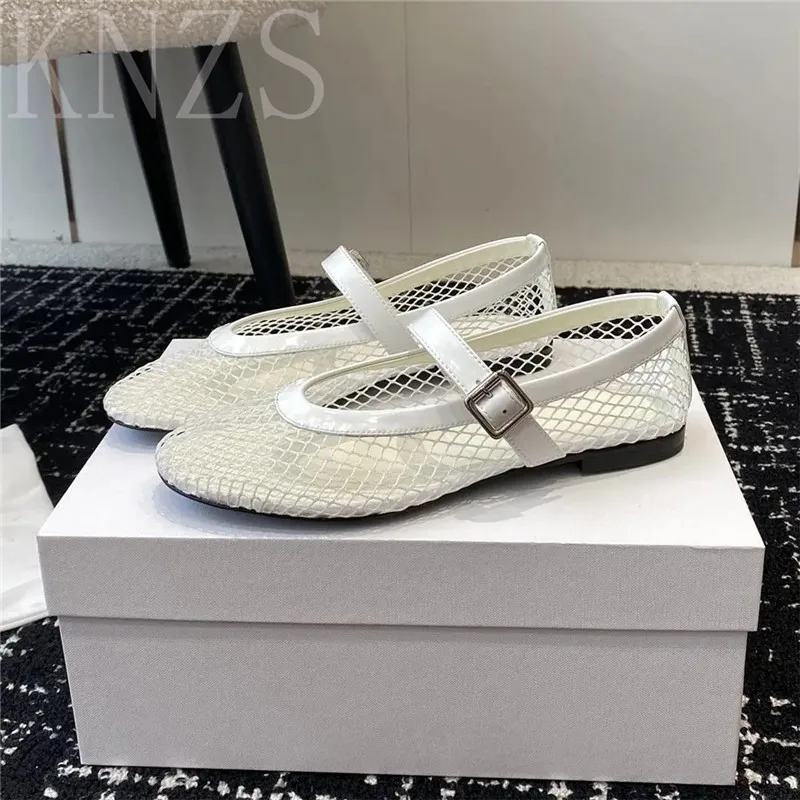 Summer New Round Toe Mesh Flats Fashion Buckle Strap Women Shoes Mary Janes Genuine Leather Ventilate Casual Single Shoes 2024
Summer New Round Toe Mesh Flats Fashion Buckle Strap Women Shoes Mary Janes Genuine Leather Ventilate Casual Single Shoes 2024