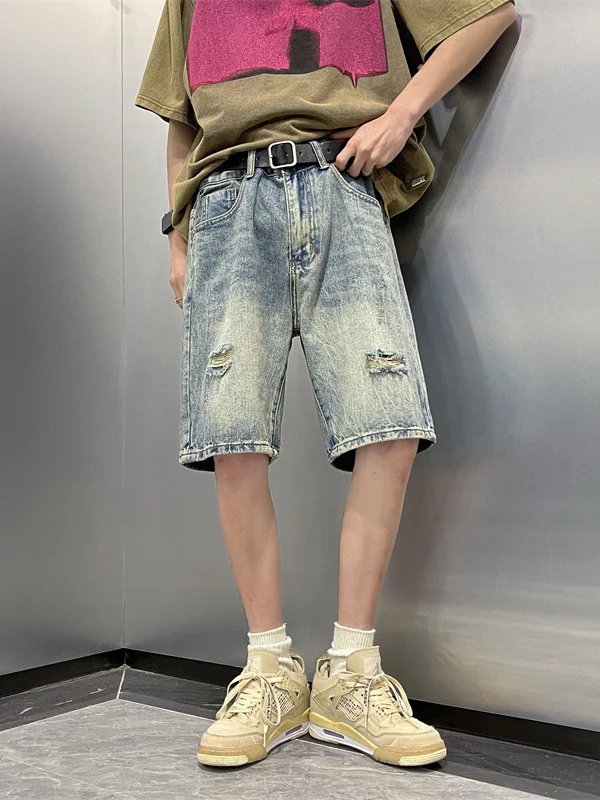 Summer Thin Denim ort Pants Men's Trendy American Vibe Waed Loose Straight Casual Five-Point Jeans Youth Active Sle Bas...
Summer Thin Denim ort Pants Men's Trendy American Vibe Waed Loose Straight Casual Five-Point Jeans Youth Active Sle Bas...