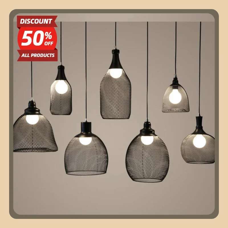 NEW Industrial Retro Iron Mesh Nostalgic Bar Pendant Light Bar Creative Birdcage Simple Restaurant Circular Pendant Light
NEW Industrial Retro Iron Mesh Nostalgic Bar Pendant Light Bar Creative Birdcage Simple Restaurant Circular Pendant Light