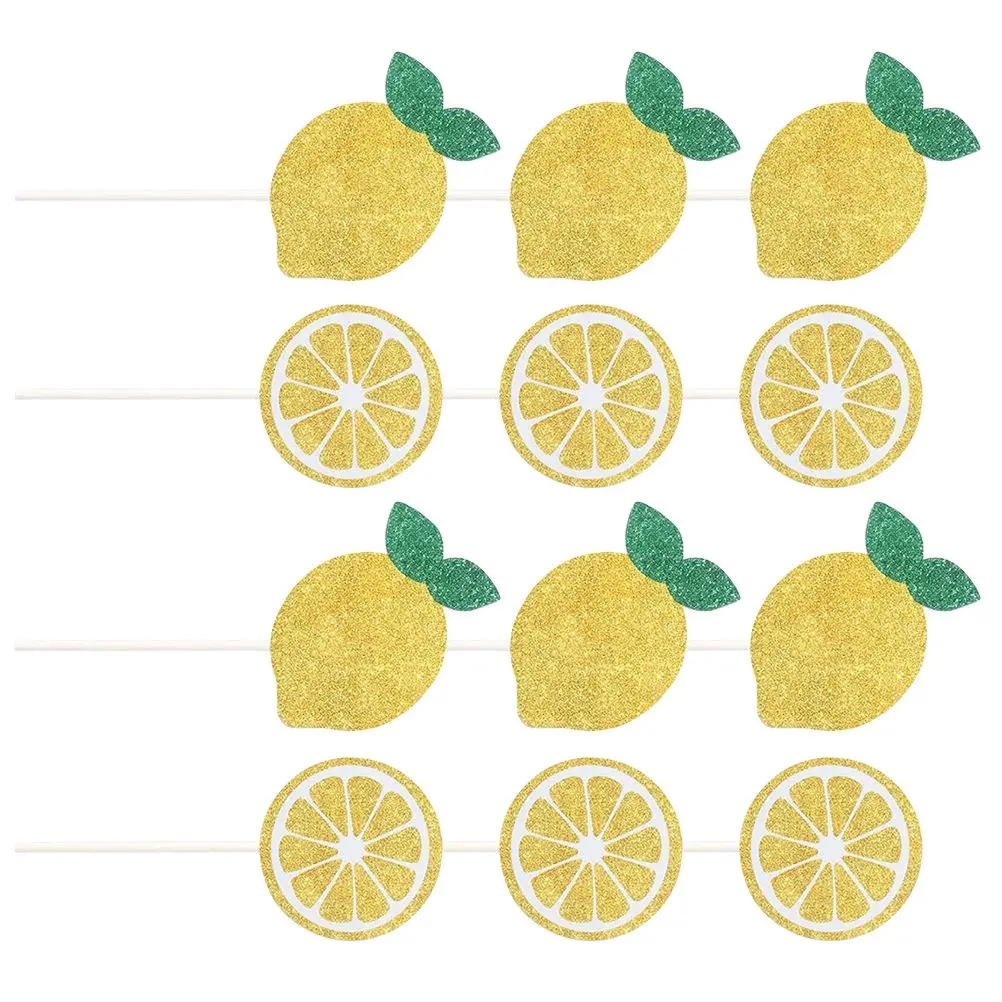 12 Pcs Lemon Cake Toppers Cupcake Insert Decor Fruitcake Decorations Shiny Glitter Birthday
12 Pcs Lemon Cake Toppers Cupcake Insert Decor Fruitcake Decorations Shiny Glitter Birthday