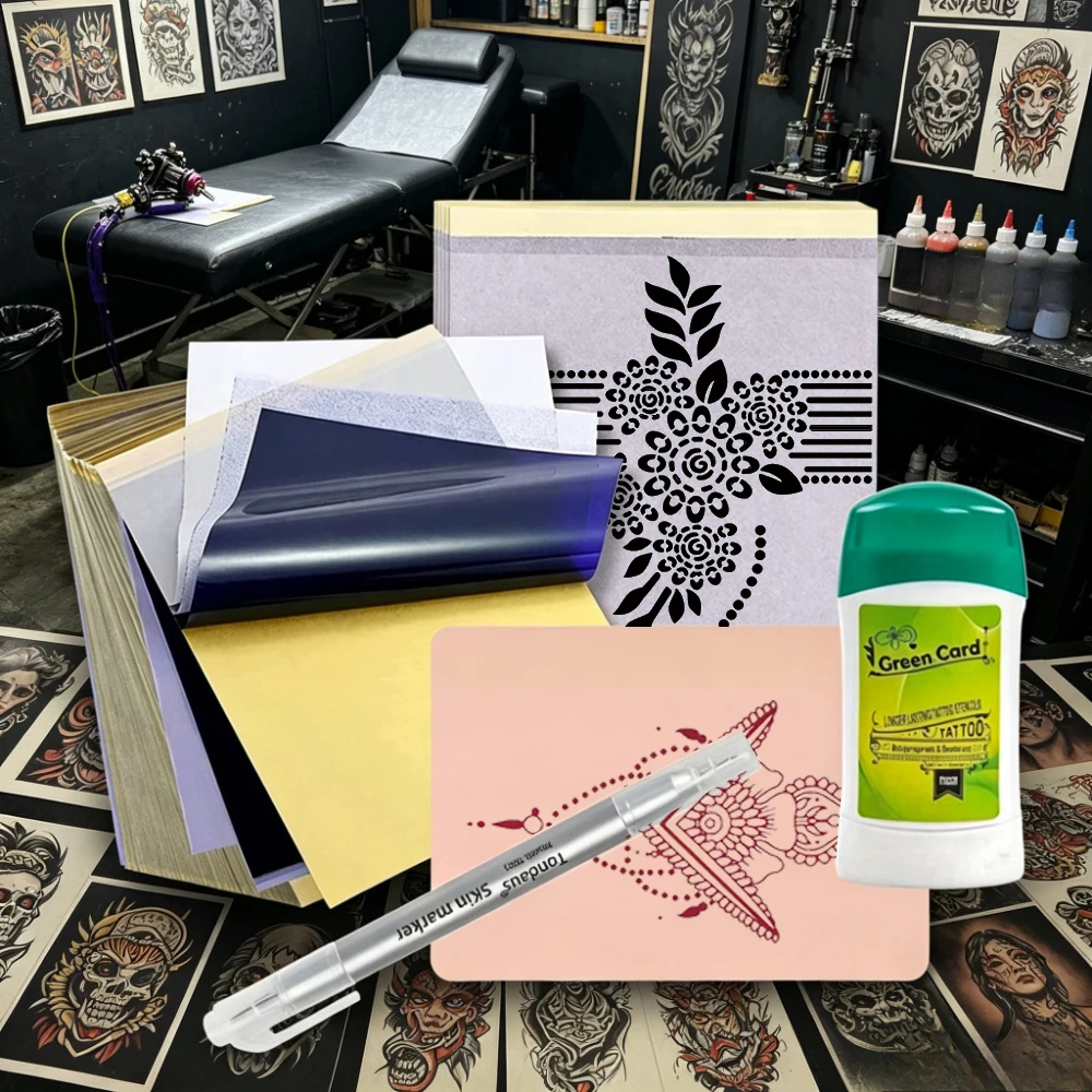 Tattoo Transfer Gel Thermal Tattoo Transfer Paper Stencil Cream, Henna-design Fake Practice Skin Marker Pen Tattoo Set
Tattoo Transfer Gel Thermal Tattoo Transfer Paper Stencil Cream, Henna-design Fake Practice Skin Marker Pen Tattoo Set