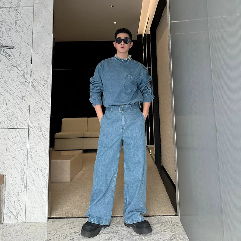 Американский ретро-комплект из джинсовой толстовки с воротником-стойкой и свободных брюк прямого кроя для подростков
Американский ретро-комплект из джинсовой толстовки с воротником-стойкой и свободных брюк прямого кроя для подростков