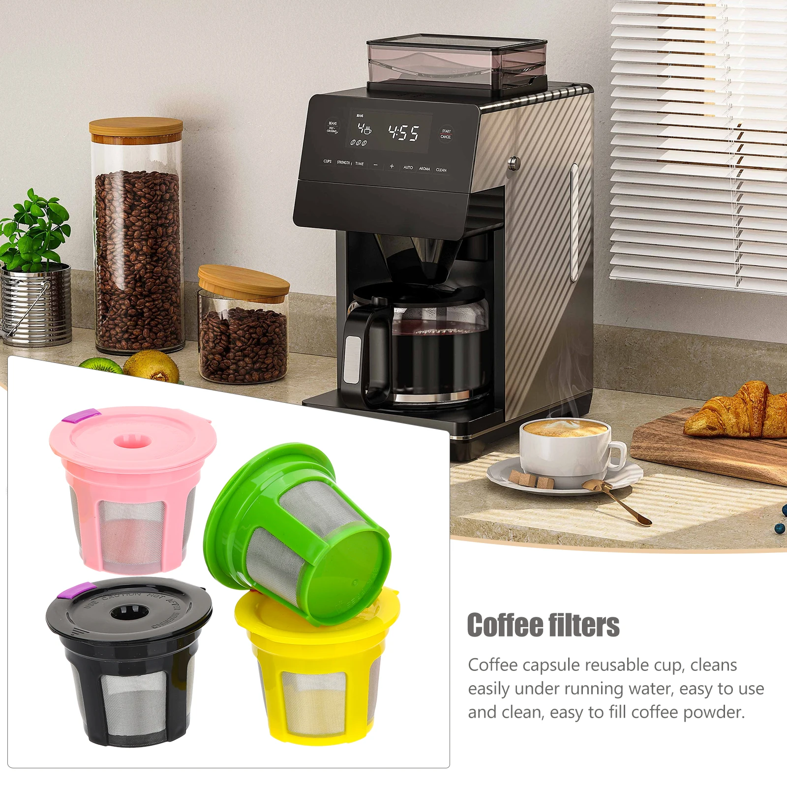 4pcs Reusable Capsule Refillable Capsule Cup Strainer Cup Machine Filter Espresso Filter Basket Reusable Coffee Accessories For
4pcs Reusable Capsule Refillable Capsule Cup Strainer Cup Machine Filter Espresso Filter Basket Reusable Coffee Accessories For