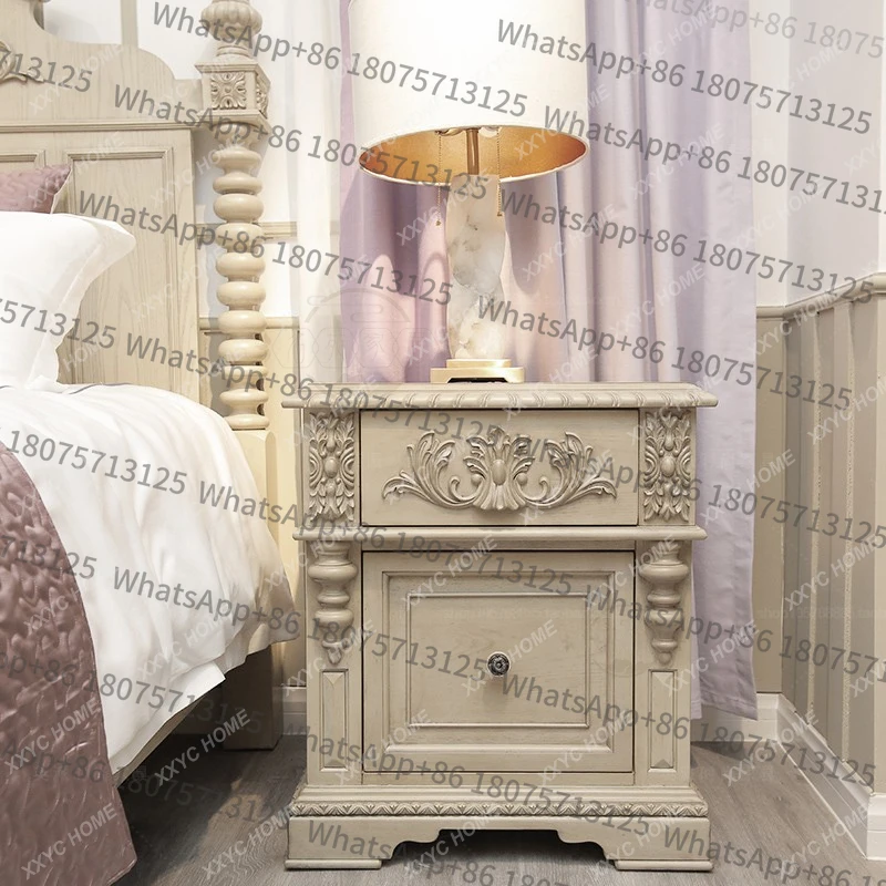 LXrural retro simple light luxury old solid wood bedside table small apartment lamp stand bedroom carved locker
LXrural retro simple light luxury old solid wood bedside table small apartment lamp stand bedroom carved locker