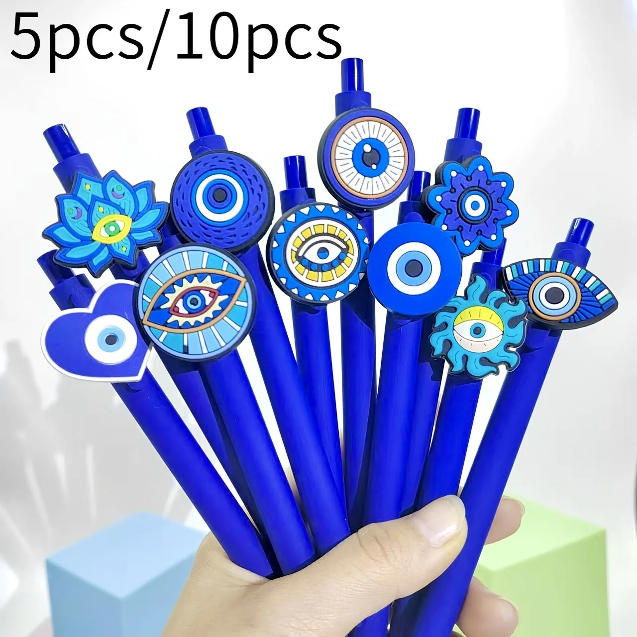 5Pcs/10Pcs Devil's Eye Themed Pvc Soft Gel Gel Pen, Dark Blue Barrel Ballpoint Pen, Back-To-School Season Student and Teacher Writing Gift Pen
5Pcs/10Pcs Devil's Eye Themed Pvc Soft Gel Gel Pen, Dark Blue Barrel Ballpoint Pen, Back-To-School Season Student and Teacher Writing Gift Pen