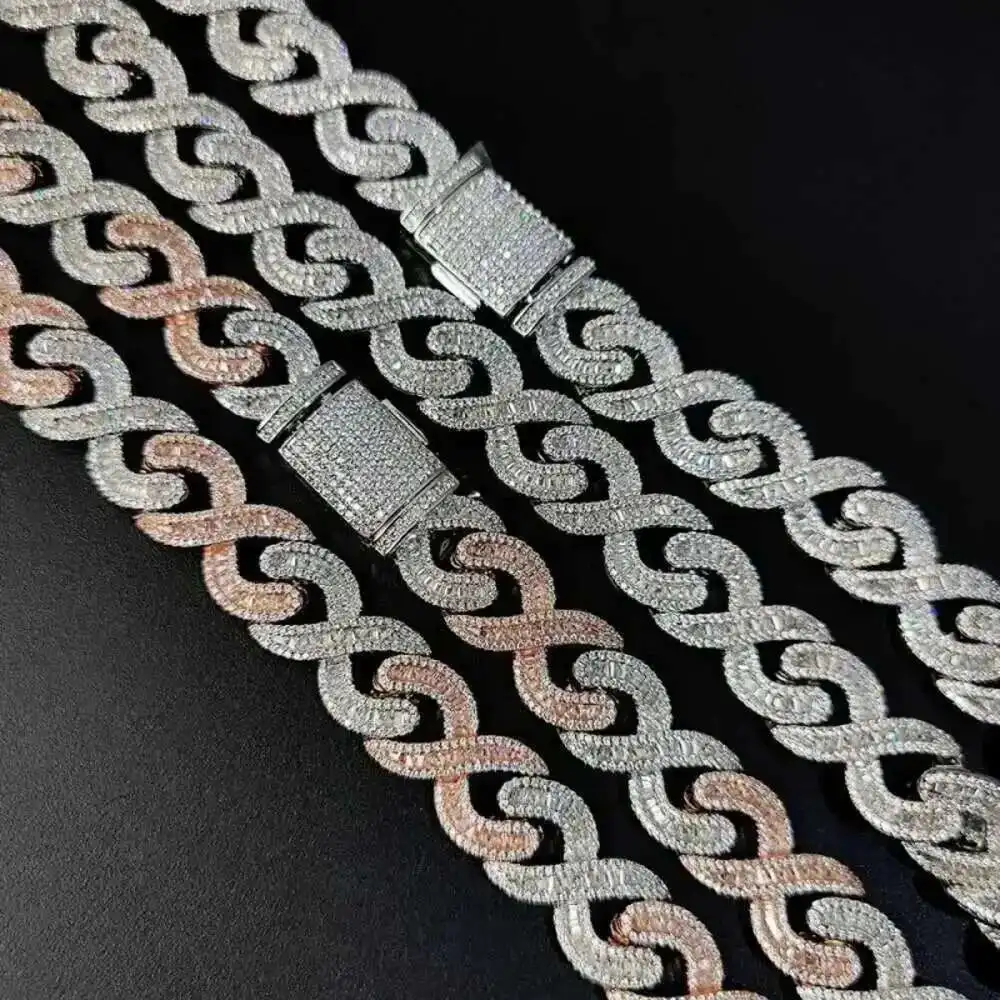 Ожерелье-цепочка с бриллиантами Vvs Moissanite Iced Out на заказ, 16 мм, стерлинговое серебро 925 пробы, багет, Майами, кубинское звено, браслет-цепочка
Ожерелье-цепочка с бриллиантами Vvs Moissanite Iced Out на заказ, 16 мм, стерлинговое серебро 925 пробы, багет, Майами, кубинское звено, браслет-цепочка