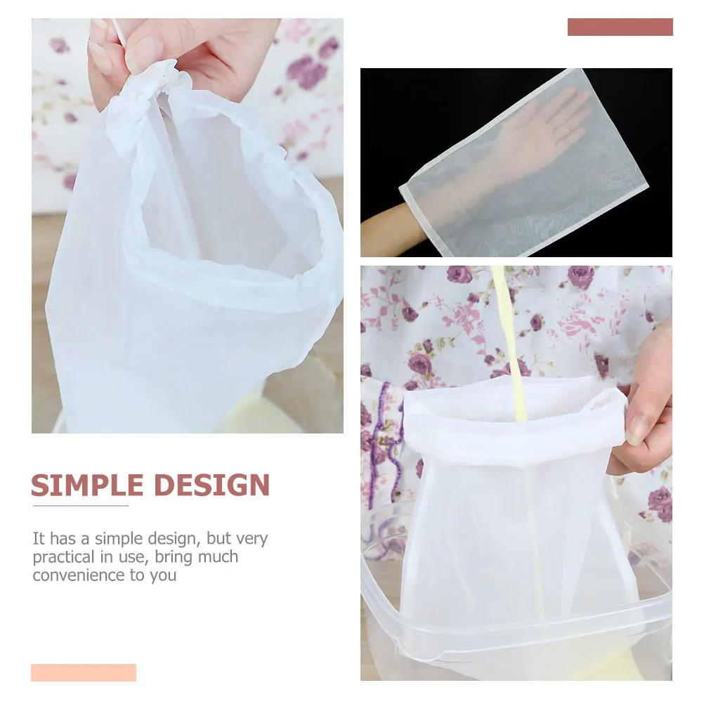 10 Pcs Soybean Milk Filter Bag Reusable Food Mesh Strainer Bags for Straining Nylon Filtering
10 Pcs Soybean Milk Filter Bag Reusable Food Mesh Strainer Bags for Straining Nylon Filtering