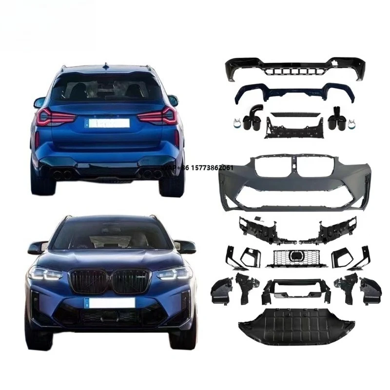 2021+ BM X3 G01 LCI Upgrade to X3M F97 LCI 2022 Body Kit New PP Front Bumper Grille Rear Lip Exhaust Tips Car Accessory
2021+ BM X3 G01 LCI Upgrade to X3M F97 LCI 2022 Body Kit New PP Front Bumper Grille Rear Lip Exhaust Tips Car Accessory